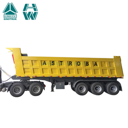 3 essieux 40 tonnes Sinotruk Huawin Dumper Dumper Benne basculante semi-remorque avec forme en U