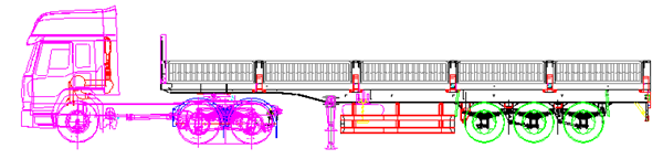 Semi-remorque de cargaison_ 副